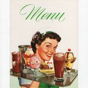 Vintage Looking Menu Cover 1950s Theme Kitchen Decor Dining Table Access…